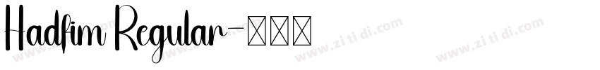 Hadfim Regular字体转换